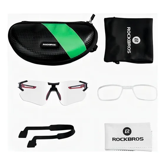 Lentes Deportivos Fotocromáticas Transparentes Rockbros Color Del Armazón Negro