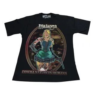 Camiseta Matanza Rock Nacional Brasil Mulher Diabo Mr220 Camiseta Matanza Rock Nacional Brasil Mulher Diabo Mr220