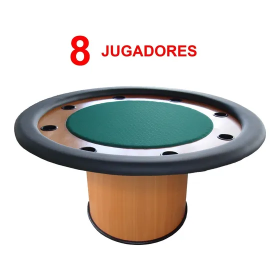 Mesa Woodypoker Redonda Para Jugar Cartas Poker Canasta