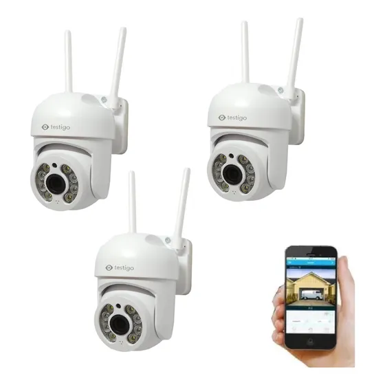 Cámara Ip Exterior Wifi Domo Robótica 2mp (x3 Uni) - Testigo