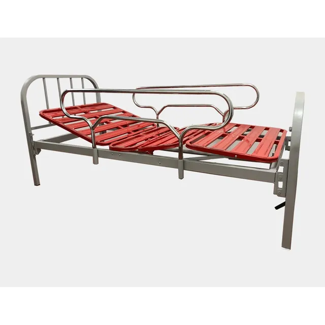Cama Ortopedica A Manivela C Barrotes Pintados Y Barandas 