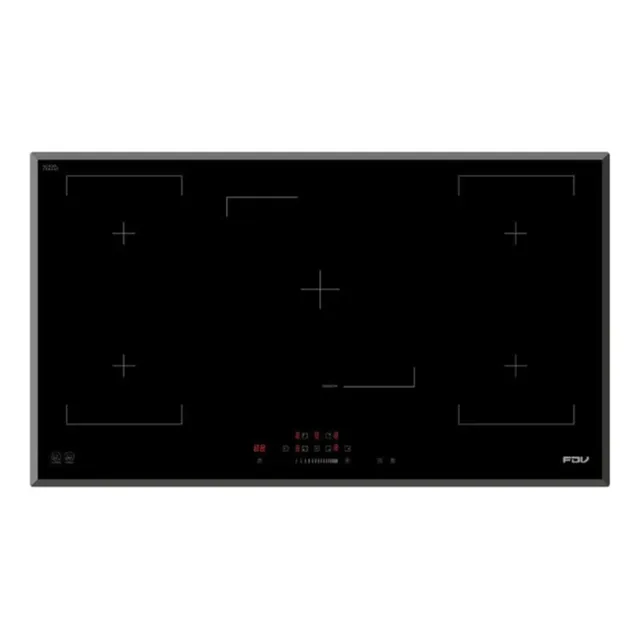 Encimera con alimentación eléctrica - FDV Deluxe 5 black 220V color negro - 5 hornallas