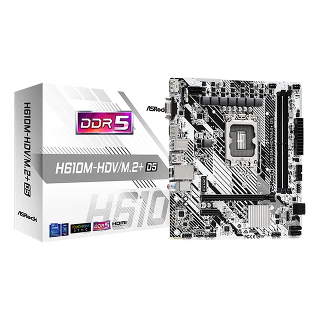 Motherboard Ascrock H610m-hdv M.2+ D5 Socket S1700 Intel 