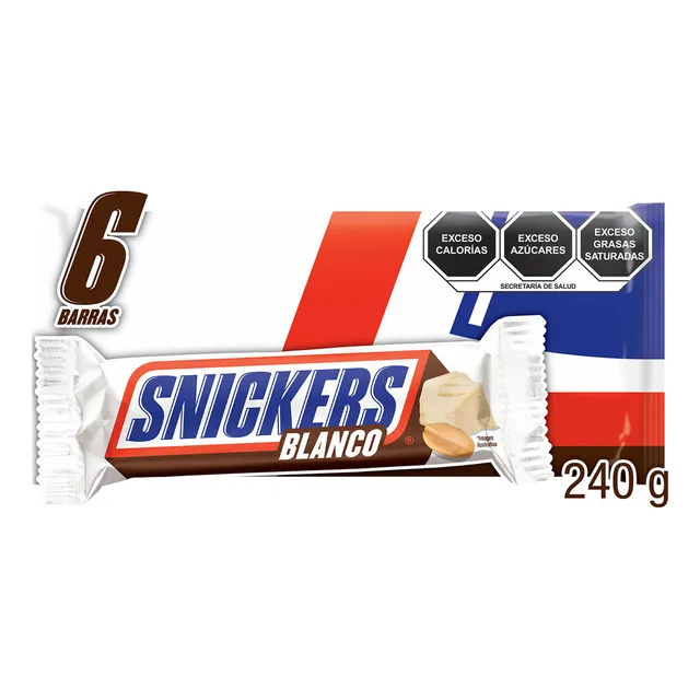 Snickers White Barra de Chocolate blanco 6 piezas de 40 g