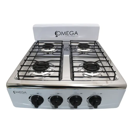 Cocina De Mesa A Gas 4 Hornillas Acero Omega Electronics