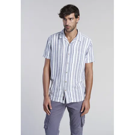 Camisa Listada Sport Fj Azul Ss2025 Ferouch