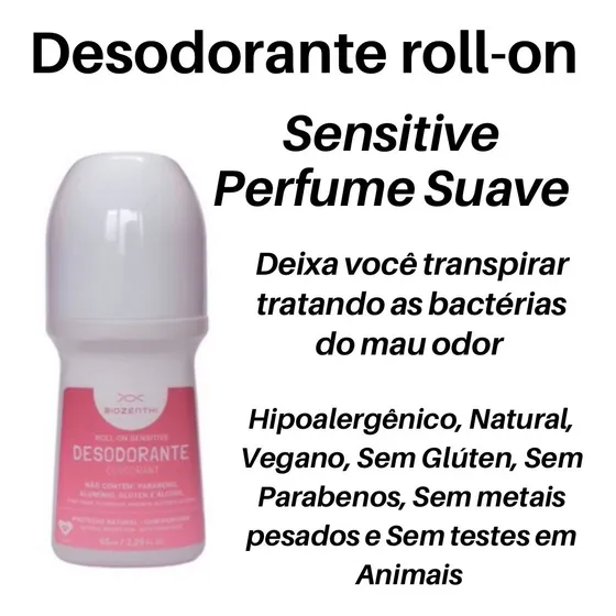 Desodorante Roll-on Sensitive 65ml- Natural Vegano- Promoção