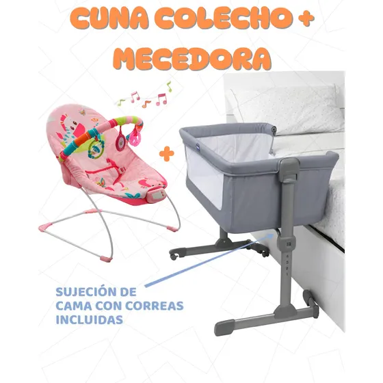 Cuna Chicco Colecho Mecedora Italiana + Mecedora Vibración