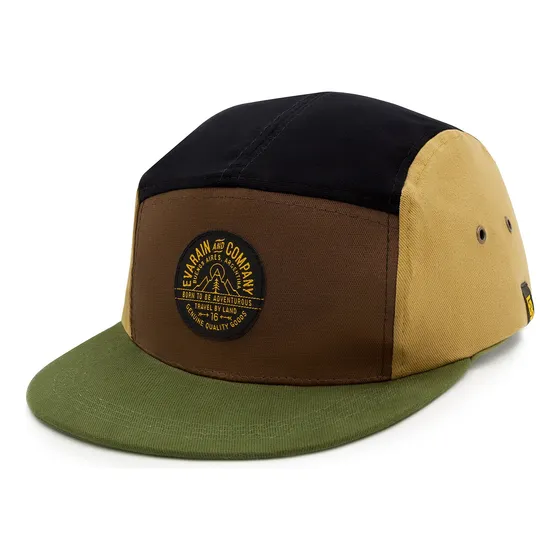 Gorra 5 Paneles Flat Plana Marrón Bosque Mountain Eva Rain®