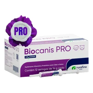 Biocanis Pro Suplemento Probiotico Cães E Gatos 14g Ourofino