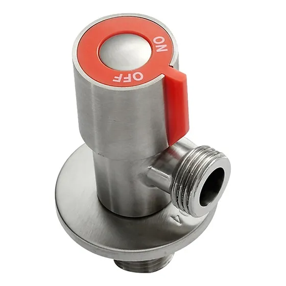 Llave De Arresto De Acero Inoxidable Rojo De 1/2 X 1/2