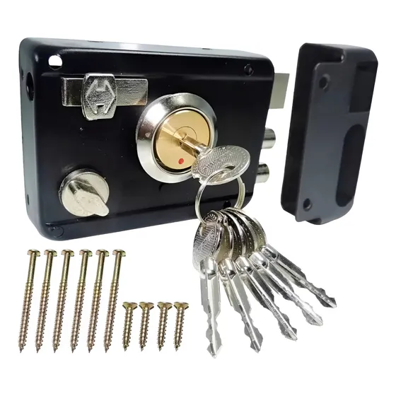 Fechadura Portao Sobrepor Externo Manual 6 Chaves Tetra