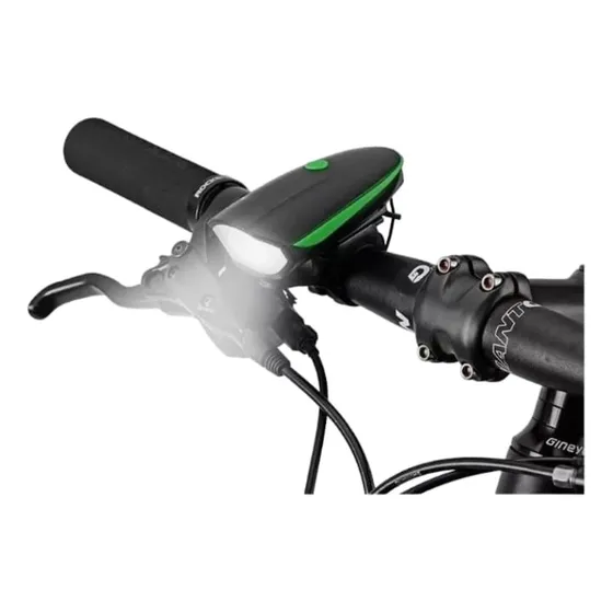  Luz Linterna Con Pitó Bici Scooter Recargable 250 Lumens
