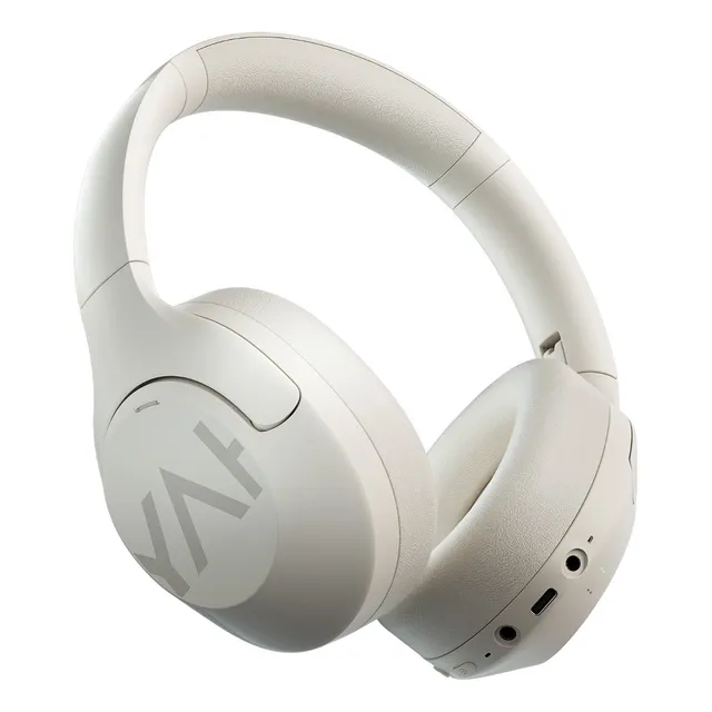 Audífonos Inalámbrico Haylou S30 ANC Básico Cancelación De Ruido -43db 80 Horas De Reproducción Hi-res Gold Label Driver 40mm Carga Rapida App De Sonido Personalizado Blanco