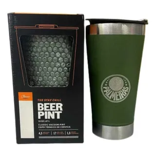 Copo Clube Palmeiras Térmico Inox C/tampa Abridor 473ml Cor Verde-escuro Caneca Térmica Copo Clube Palmeiras Térmico Inox C/tampa Abridor 473ml Cor Verde-escuro Caneca Térmica