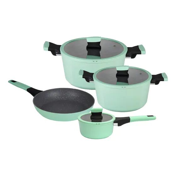 Bateria De Cocina 7 Piezas Soho Mint Kitchenware