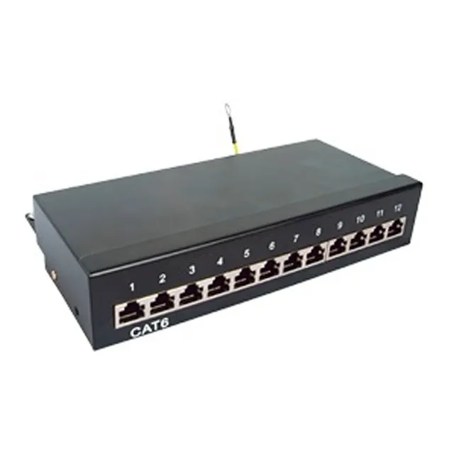 Patch Panel Blindado (stp) De 12 Puertos Cat6, 10in