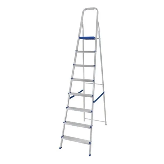 Escalera Aluminio 5 Escalones Plegable Reforzada 120 Kg