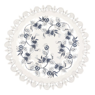 Ropa De Cama, Arte Y Cosas Bordadas Delft Blue Onion Flower Ropa De Cama, Arte Y Cosas Bordadas Delft Blue Onion Flower