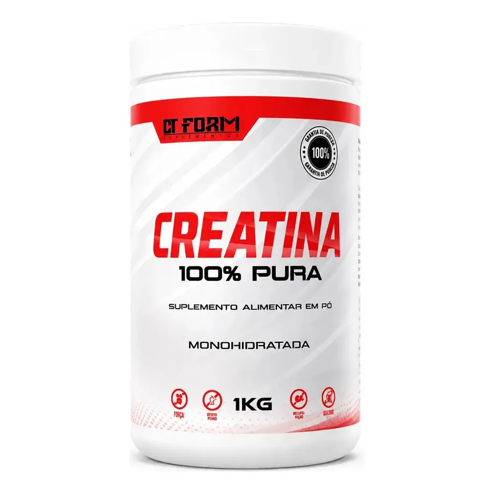 Creatina 1Kg Suplemento em pó 100% Pura CT Form Original