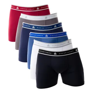 Kit Com 5 Cuecas Boxer Espartanos Microfibra