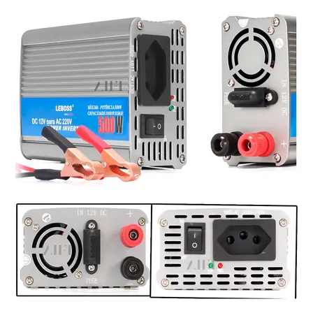 Inversor De Tensão 12v 220v 500w Conversor Veicular Aikino