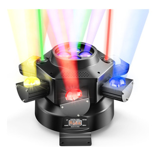 Cabeza Móvil Led Dmx-512 Giratorio Rgb Luz Discoteca 6 Brazo Cabeza Móvil Led Dmx-512 Giratorio Rgb Luz Discoteca 6 Brazo