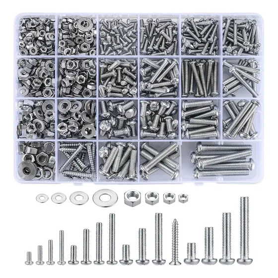 Kit Tornillos Pernos Y Tuercas Profesional M3m4m5m6 1059pcs