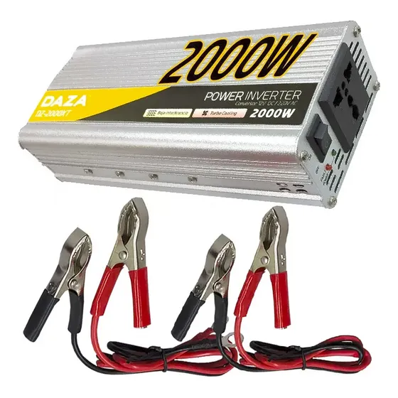 Inversor De Corriente Eléctrica Daza 2000w Conversor Convertidor 12v A 220v Power Inverter Para Auto