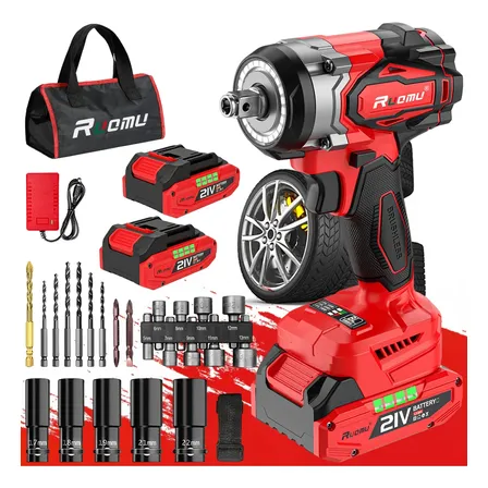 Chaves De Impacto Furadeira Brushless Profissional 2 Bateria Vermelho 110 V / 127 V / 220 V 60 Hz