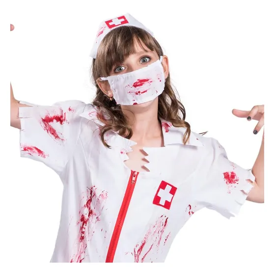 Aibyghcel Disfraz De Enfermera Sangrienta Zombi De Halloween