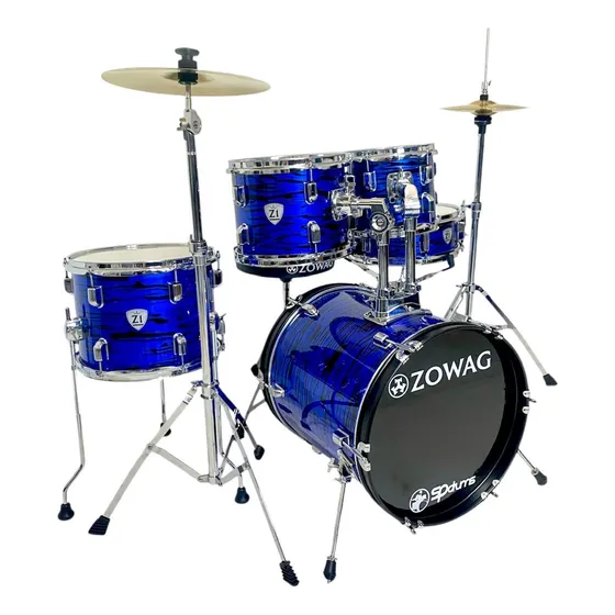 Bateria Compacta Zowag Z1 Juvenil Bumbo 16 Polegadas Cor Blue Party