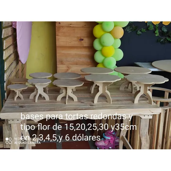 Bases Para Tortas En Madera