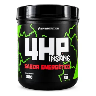 Isn Nutrition Pré Treino 4hp Insane Isn Nutrition 300g Sabor Energético Energétic