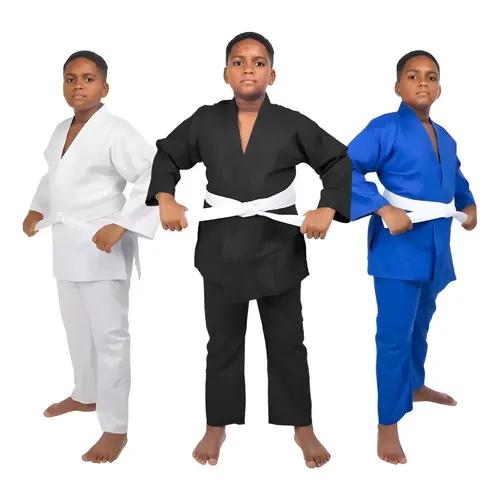 Kimono Infantil Judo Jiu-jitsu adidas Evolution J200e Rosa Branco