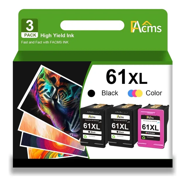 3 Paquete 61xl Carteros De Tinta Balck Y Reemplazo De De Hp