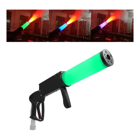 Handheld Led Co2 Jet Máquina Pistola Luminosa Escenario Humo