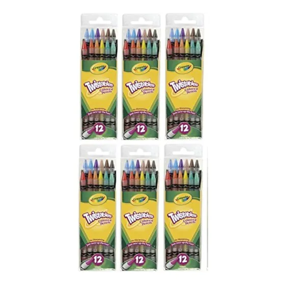 Crayola Twistables Colored Pencils No Sharpening Needed 12