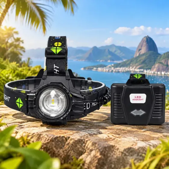 Lanterna De Cabeça Led Recarregável Zoom