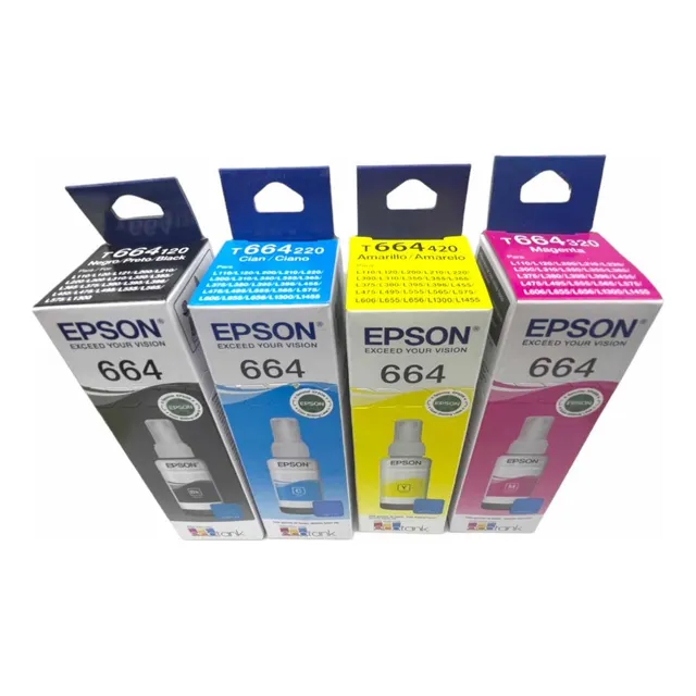 Pack 4 Tintas T664 Epson Nuevas Originales 70 Ml
