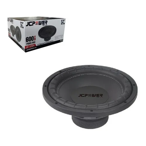Subwoofer 12 Jc Power Jc-12d4 600 Watts Max Doble Bobina Color Negro