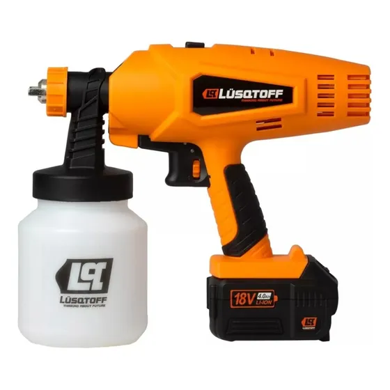 Pistola Pintar Maquina Inalámbrica 18v Batería Lusqtoff Ll32