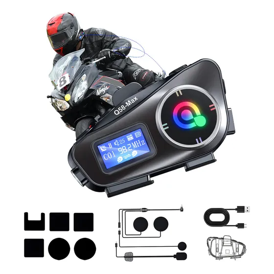 Intercomunicador Moto Casco Bluetooth Compartir Música Ip67