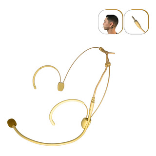 Microfone Headset Cor Pele Plug Com Rosca P/ Sennheiser Microfone Headset Cor Pele Plug Com Rosca P/ Sennheiser