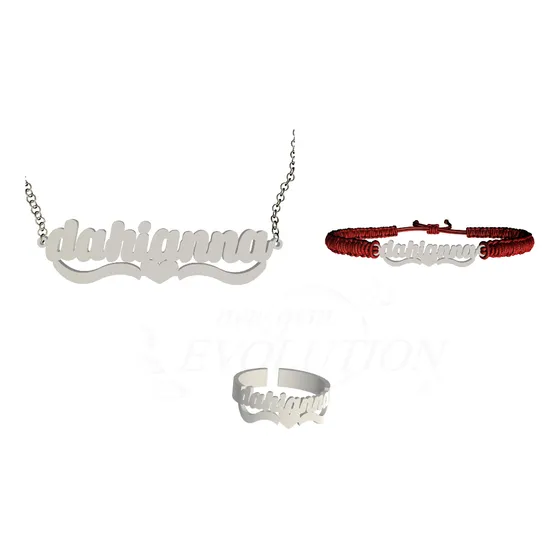 Anillo  Pulsera  Dije Cadena Nombre Dahianna