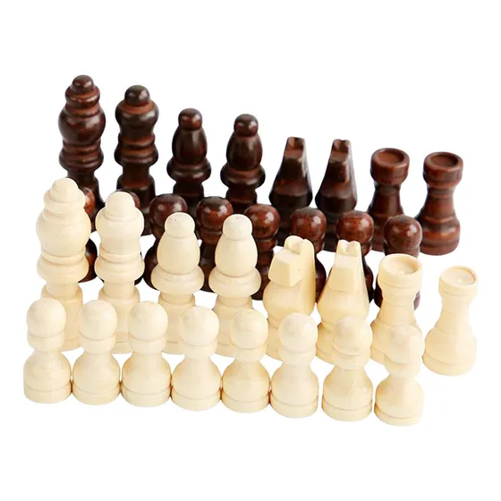Juego De Ajedrez De Madera Con Piezas Talladas A Mano M