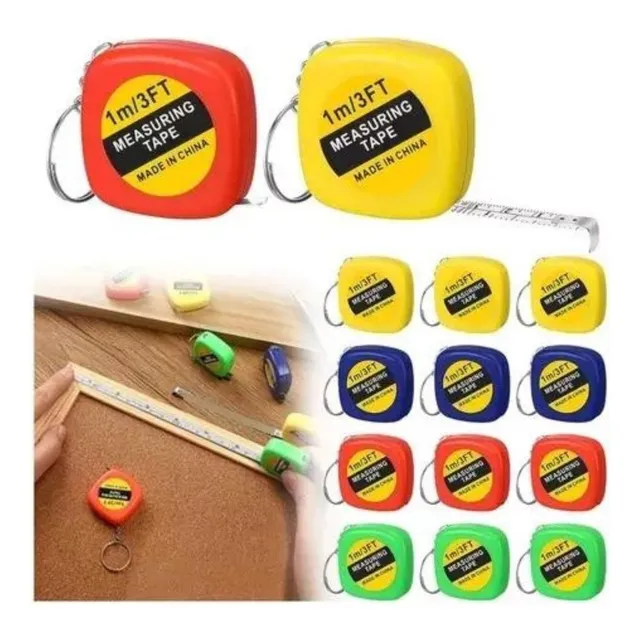 6 Llavero Mini Cinta Métrica Metro Flexible Flexometro