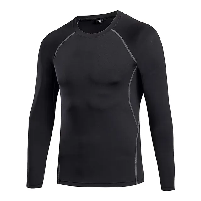 Camiseta Basica Compresion Manga Larga Para Hombre Capa