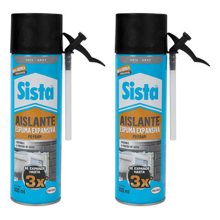 Sista Espuma Expansiva Aislante Gris 500 Ml 2pzas Sista Espuma Expansiva Aislante Gris 500 Ml 2pzas
