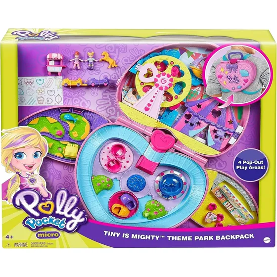 Mochila De Parque Temático Polly Pocket Compacta Con 2 Muñec